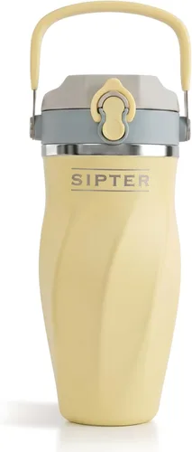 Miniatura 12 de Earth Stone - Botella mezcladora de proteínas aislada de 24 onzas, acero inoxidable 316 de grado médico, diseño sin grumos pendiente de patente