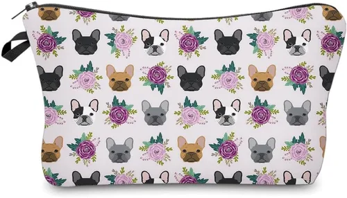 Bolsas de cosméticos para mujeres, pequeña bolsa de maquillaje con girasol para bolso, bolsa de aseo de viaje, accesorios organizadores, neceser con