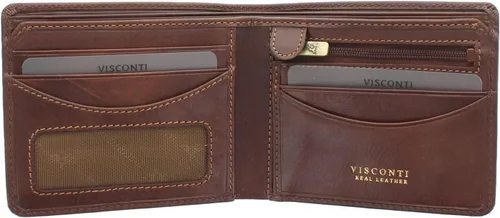 Miniatura 2 de Toscana Collection Francesca Cartera de piel con protección RFID TSC46, Beige Bronceado, Billetera para dinero en efectivo y monedas