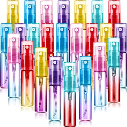 Miniatura 7 de Patelai 18 botellas de espray de perfume de 0.3 fl oz (0.3 fl oz), atomizador portátil de viaje Mister, contenedor vacío recargable, botellas