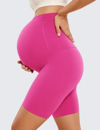 Miniatura 4 de CRZ YOGA Butterluxe - Pantalones cortos de yoga de maternidad sobre el vientre de 6 pulgadas, pantalones cortos de ciclismo atléticos