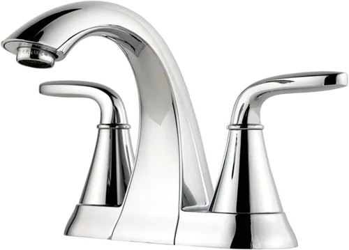 Miniatura 5 de Pfister Pasadena LF048PDKK - Grifo de lavabo de baño de 4 pulgadas con 2 manijas y 3 agujeros con placa de cubierta TiteSeal y tecnología Pfast