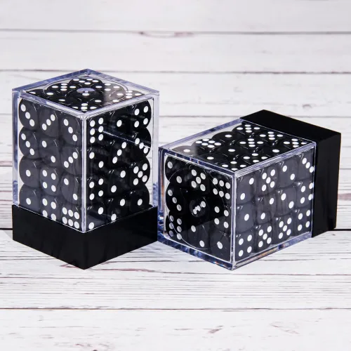 Miniatura 2 de 36 de paquete de dados de 12 mm de 6 caras MINI, juego de dados negros sólidos, dados de 6 caras de colores estándar para Tenzi, Bunco o enseñanza