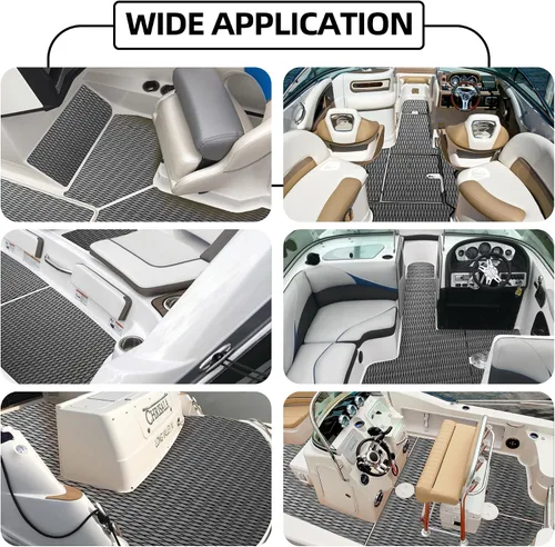 Miniatura 9 de FOCEAN Boat Flooring - EVA Foam Sea Boat Decking Small Diamond Marine Deck Mats for Bass Boats Pontoon Boats Jon Boats RV Yacht Kayak Floor