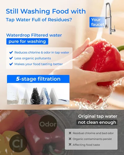 Miniatura 5 de Waterdrop X8-PRO - Filtro de agua de ósmosis inversa de doble flujo, Certificado NSF/ANSI 42 & 58 & 372, Sistema de ósmosis inversa sin tanque