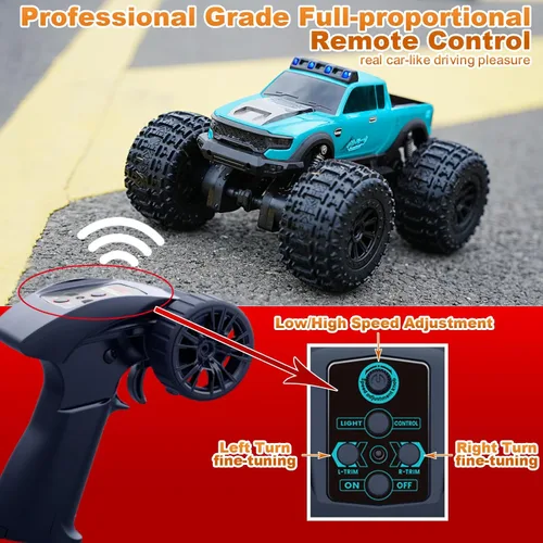 Miniatura 3 de KB KAIBO 8816 Auto de control remoto anfibio 1:12 con dirección proporcional completa, totalmente impermeable, todo terreno, camión monstruo RC