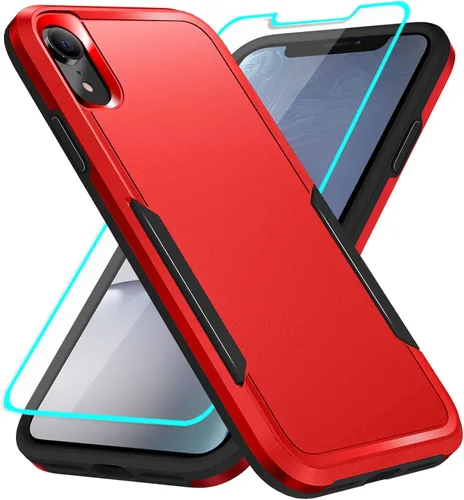 Miniatura 7 de Funda para iPhone XR con protección de pantalla: resistente a prueba de golpes y arañazos Funda para iPhone XR-Negro