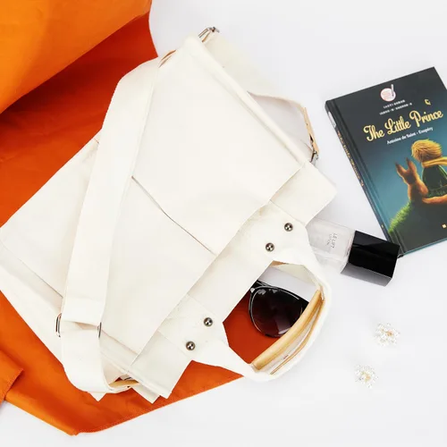 Miniatura 7 de YCPURSEDN Bolsas de lona con múltiples bolsillos simples y de moda para mujer