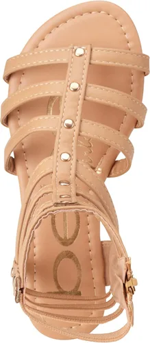 Miniatura 5 de bebe Sandalias para niñas pequeñas Sandalias de gladiador con tachuelas de cuero sintético con cremallera en el tobillo (niñaniña)