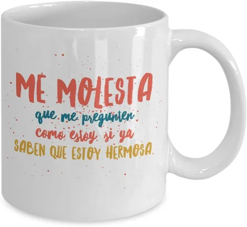 Miniatura 2 de Taza de Café Me Molesta Vaso, taza de divertidas, tazas personalizadas, taza de café inspiradoras, taza con mensajes positivos. Blanco