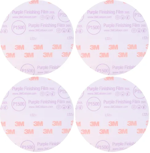 Miniatura 15 de Disco de película para acabado púrpura antipolvo, modelo P1 3769 de 6 pulgadas, de 3M, P600, 3