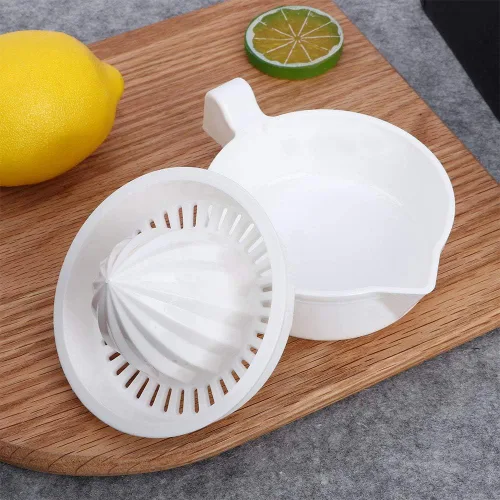 Miniatura 9 de Exprimidor de cítricos y naranja, mini exprimidor manual de plástico de doble capa de cítricos naranja limón fruta exprimidor manual con mango