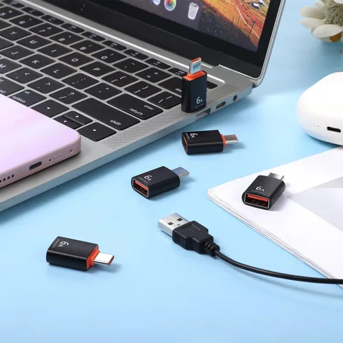 Miniatura 6 de Paquete de 8 adaptadores USB-C tipo C macho a tipo A hembra 3.0 OTG tipo C macho a USB hembra adaptador OTG para smartphone, laptop, tableta, etc.
