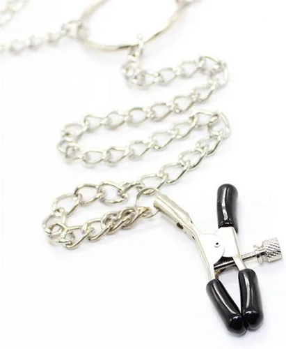 Miniatura 5 de ZKF Nuevo fetiche ajustable pezón abrazaderas fetiche pezón teasers clítoris sensual bondage tres pezones clip (1 paquete) plata, plateado