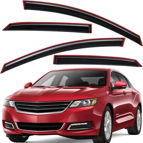 Lightronic Visera de Ventana de Ventilación Automática con Clip en Canal Extra Duradera, Compatible con Chevrolet Impala 2014-2020 (EXCLUYE Impala