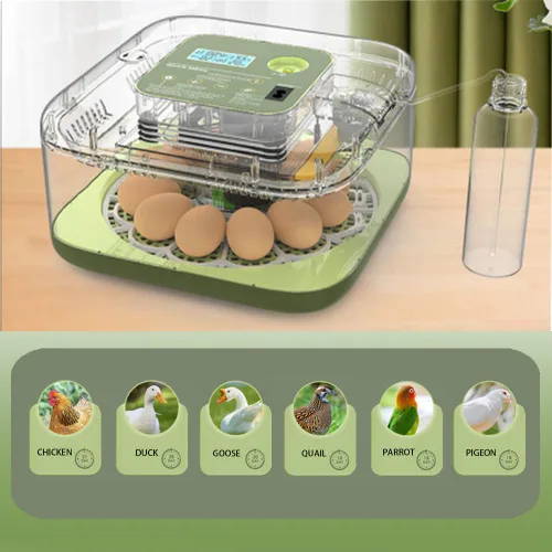 Miniatura 5 de Incubadoras para incubar huevos, capacidad de 12 huevos, incubadora de huevos con giro automático de huevos y control de humedad para todas las aves