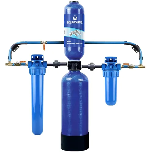 Sistema de filtración de agua Aquasana Chloramines para toda la casa, Azul, EQ-1000-AMZN