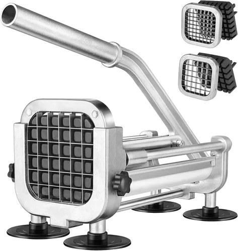 Miniatura 7 de Cortador de papas fritas, Ruooson - Cortador profesional de papas con cuchillas de acero inoxidable de 1/2 pulgada, ideal para papas enteras