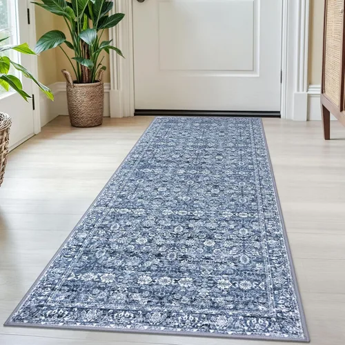 Miniatura 12 de SIILOOM Alfombra antideslizante de pasillo moderna de 2 x 5, súper suave, para pasillos, decoración para cocina, alfombras para pasillos sin 2-Verde