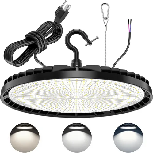 Miniatura 11 de BBESTLED UFO - Luz LED de alta bahía de 150 W, 120 W, 90 W, ajustable, 22,500 lúmenes, 4500 K, 5000 K, 5700 K, CCT, luces LED ajustables de alta