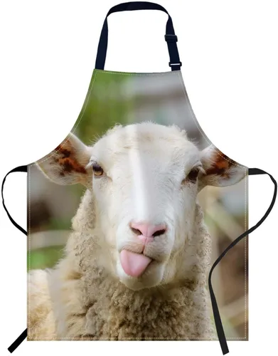 Miniatura 7 de oFloral Delantal con peto de elementos blancos y negros con cuello ajustable para hombres y mujeres, adecuado para el hogar, cocina, camarera, chef