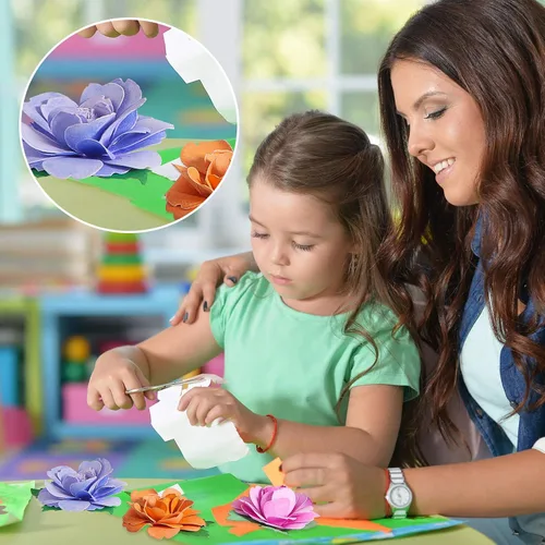 Miniatura 5 de 2 juegos de troqueles de corte de metal con estampado de flores, hojas de flores, 14 estilos, plantillas 3D troqueladas para manualidades, álbumes