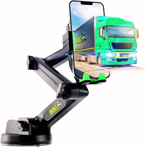 Miniatura 11 de Soporte de teléfono celular para camioneta, para conductores de camiones, ventosa resistente + almohadilla de salpicadero, soporte de iPhone