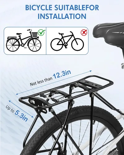 Miniatura 2 de Zacro Juego de asiento de bicicleta para niños, asiento de bicicleta cómodo con respaldo, asiento trasero de bicicleta para niños, asiento trasero