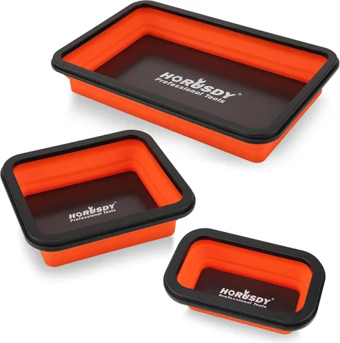Miniatura 9 de HORUSDY Bandeja magnética 3 piezas Bandeja magnética redonda para piezas Bandeja magnética de 3 pulgadas, 4 pulgadas y 6 pulgadas