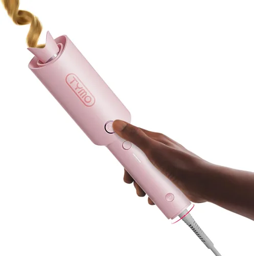 TYMO Rizador Automático Giratorio - TYMO CURLPRO Varita de Rizos para Olas de Playa, Rizador de Pelo Portátil, 500 Millones de Iónico, Voltaje Dual