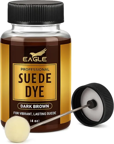 Miniatura 8 de Tinte de gamuza negro para zapatos, botas y accesorios, restaurador permanente de color de gamuza con aplicador integrado, tinte para zapatos