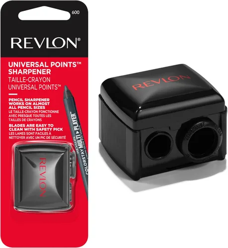 Revlon Sacapuntas Universal, Sacapuntas de Maquillaje para Lápices de Maquillaje de Madera y Plástico, Se Adapta a Lápices Pequeños y Grandes,