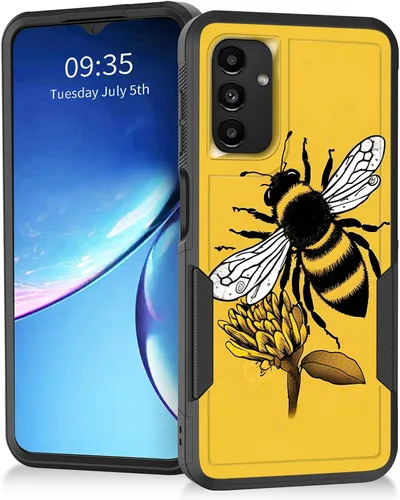 Miniatura 102 de Funda para Galaxy A14 5G, resistente de doble capa híbrida de policarbonato duro, goma suave, a prueba de golpes, funda protectora resistente
