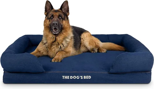 Miniatura 67 de The Dog's Bed - Cama ortopédica de espuma viscoelástica para perros medianos, colchón de soporte de alta densidad, entrada frontal baja, funda negro