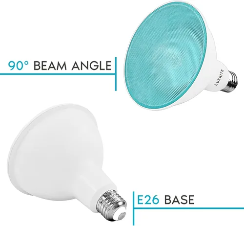 Miniatura 3 de LUXRITE Bombilla LED PAR38 azul de inundación, 8 W (equivalente a 45 W), bombilla LED azul de inundación, clasificación húmeda, certificación UL