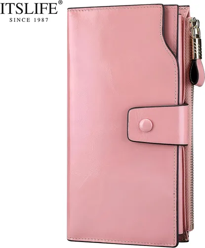 Miniatura 2 de Itslife cartera de cuero para mujer, 3rosa, Classic
