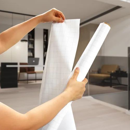 Miniatura 3 de Paquete de 15 hojas estáticas de borrado en seco, papel tapiz de pizarra blanca de 31.5 x 24 pulgadas, adhesivo de borrado en seco para pared