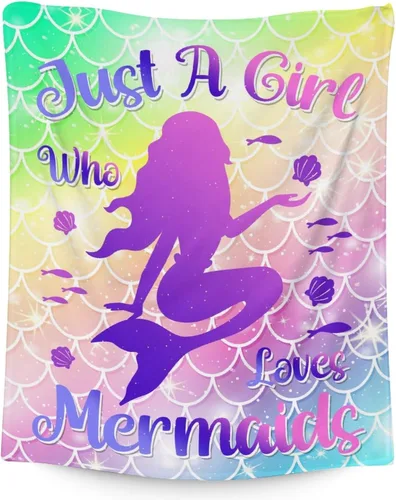 Miniatura 22 de Manta de cola de sirena, suave, mullida y cálida, manta pequeña de 30 x 40 pulgadas para sofá, oficina, colorida y bonita, regalos para niñas