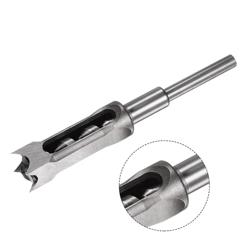 Miniatura 5 de uxcell Broca cuadrada del agujero, herramienta eléctrica de la mortaja del cincel hueco del acero de alto carbono de 1" para la carpintería