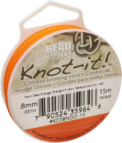 Miniatura 13 de The Beadsmith Knot-it - Cordón de nailon chino, color Siam oscuro, 0.031 in de diámetro, carrete de 49.2 ft