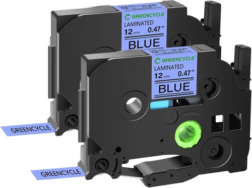GREENCYCLE Paquete de 2 cintas adhesivas compatibles con Brother P-Touch TZe-531 TZe531 TZ531 TZ-531 TZe TZ 0.472 in 0.47 pulgadas, cinta de