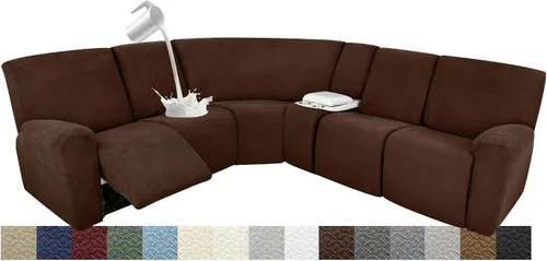 Miniatura 109 de Fundas impermeables de sofá reclinable modular para sofás reclinables, lavable en forma de L, para perros, fundas elásticas para sofá reclinable