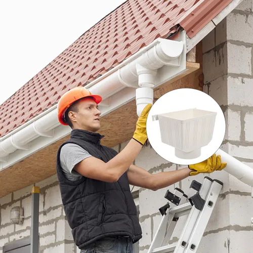 Miniatura 8 de Kit de desviador de bajante de PVC, sistema de recolección de agua de lluvia de fácil instalación, colector de agua de canaleta para bajantes