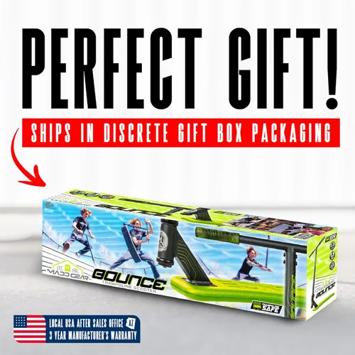 Miniatura 7 de Patinete de Trampolín Pro Madd Gear para Trucos – Tubo de Dirección Real, T-Bar Pro, Plataforma de Espuma – Práctica de Acrobacias Interior y Negro