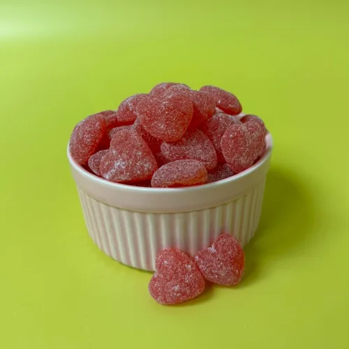 Miniatura 4 de Candy Hearts, caramelos de gelatina de corazones de cereza, gelatinas de cereza, bolsa de 2 libras Caramelos sin gelatina, caramelo nostálgico