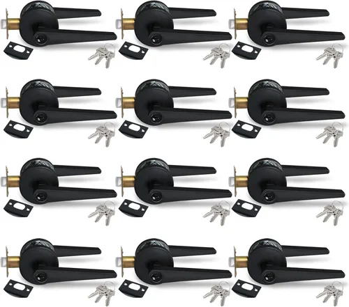 Miniatura 43 de MD8820-DB-BK-1P - Manija de puerta de privacidad sólida para dormitorio y baño, acabado negro mate