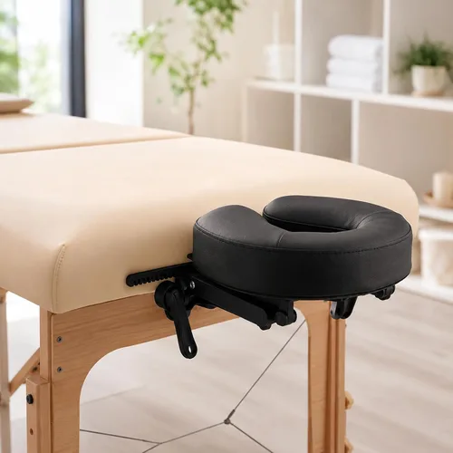 Miniatura 2 de Mesa de masaje universal, cuna y cojín para cara, silla de masaje ajustable, reposacabezas y almohada facial, soporte de almohada elástica de espuma