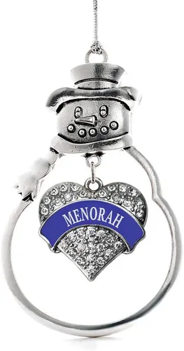 Miniatura 218 de Inspired Silver - Big Sis - Adorno de Navidad plateado - Adorno de árbol de Navidad con dije de corazón con circonita cúbica - Decoración colgante