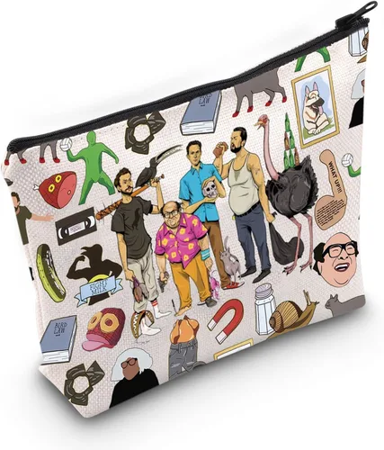 WZMPA IASIP Frank Bolsa de cosméticos Philadelphia Lover Regalo Frank & Charlie & Dennis & Mac IASIP Bolsa con cremallera IASIP Merch, leche de
