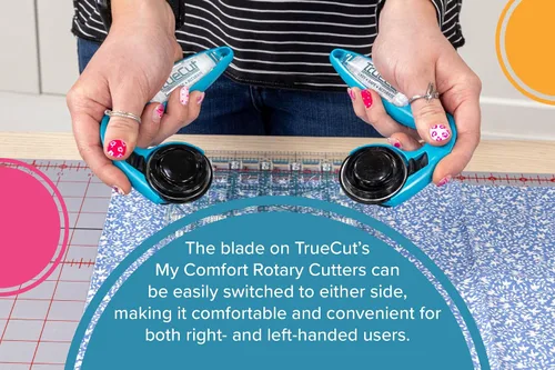 Miniatura 5 de TrueCut My Comfort - Cortador giratorio ergonómico de 1.772 pulgadas para tela, acolchado, costura, manualidades, zurdo o diestro, regla de guía
